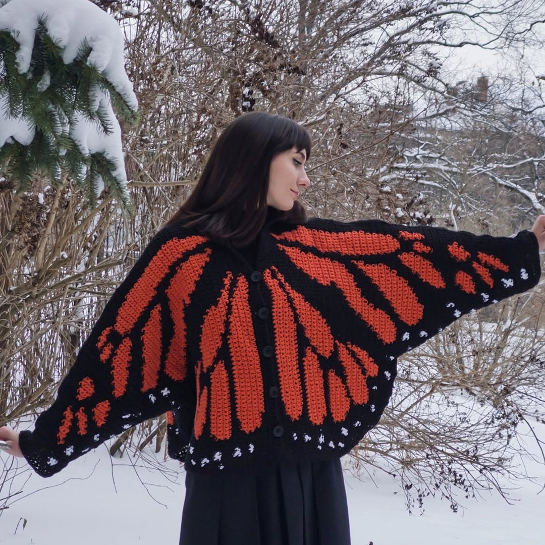 monarch - butterfly cardigan